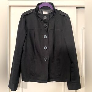 Halogen Military Style Button Black Dress Blazer Women’s size XL